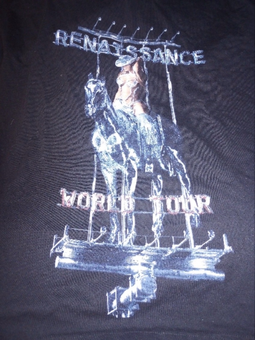 BEYONCÉ OFFICIAL RENAISSANCE TOUR GRAPHIC TEE LARGE UNISEX BLACK NWOT BLACK